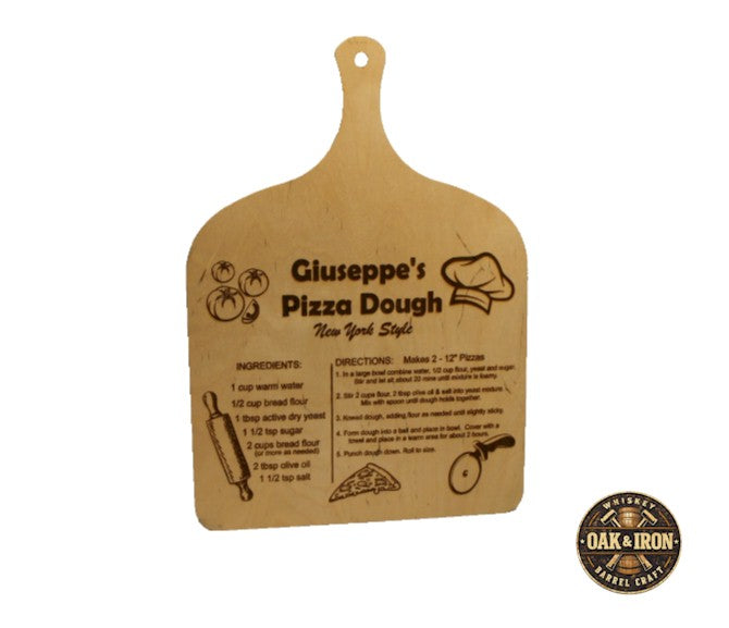 Personalized Family Recipe Pizza Peel – Custom Name Engraved Pizza Peel Made in Italy 12x17