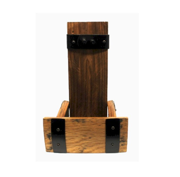 Whiskey Barrel Bottle Holder – Rustic Wood Liquor Display Stand for Bar, Man Cave or Gifts