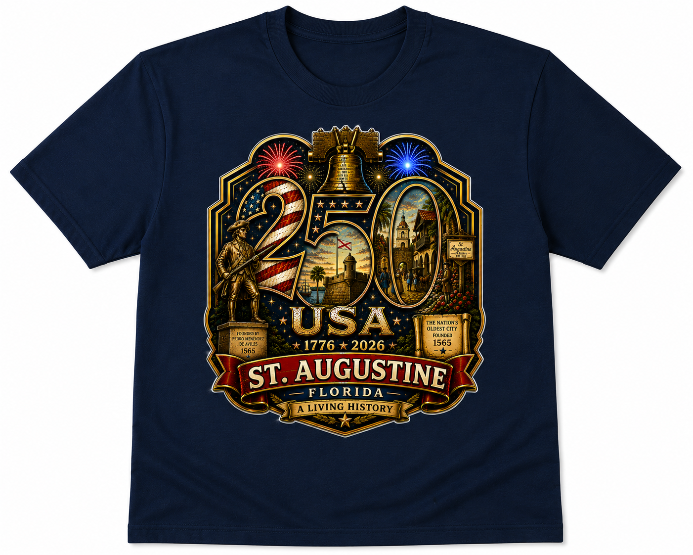 St. Augustine, Florida Shirt | USA 250 Collection™ | America's Oldest City