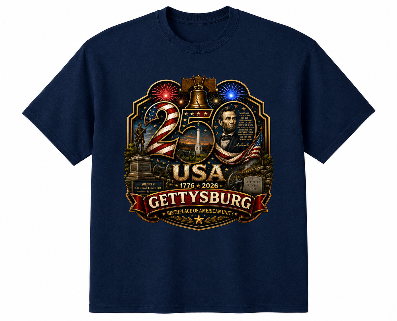 Gettysburg, Pennsylvania Shirt | Turning Point of the Civil War | USA 250 Collection™