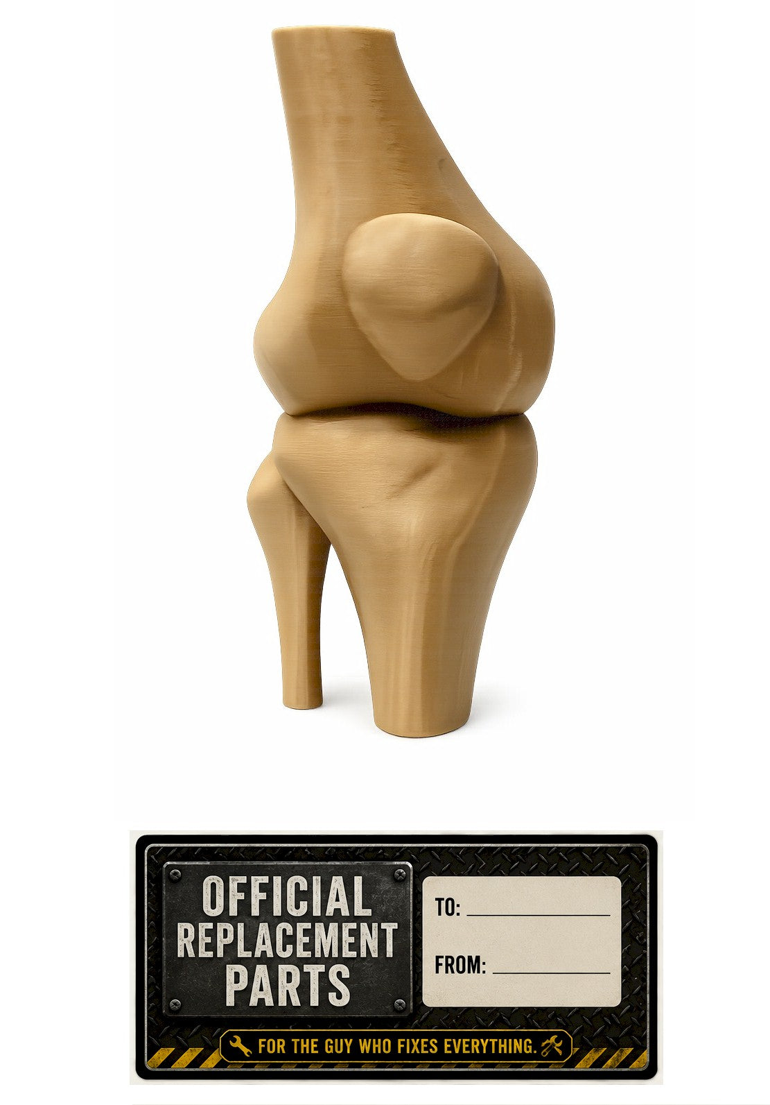 Funny Knee Joint Gift for Dad – Novelty DIY Handyman Gag Gift, RYO-KNEE