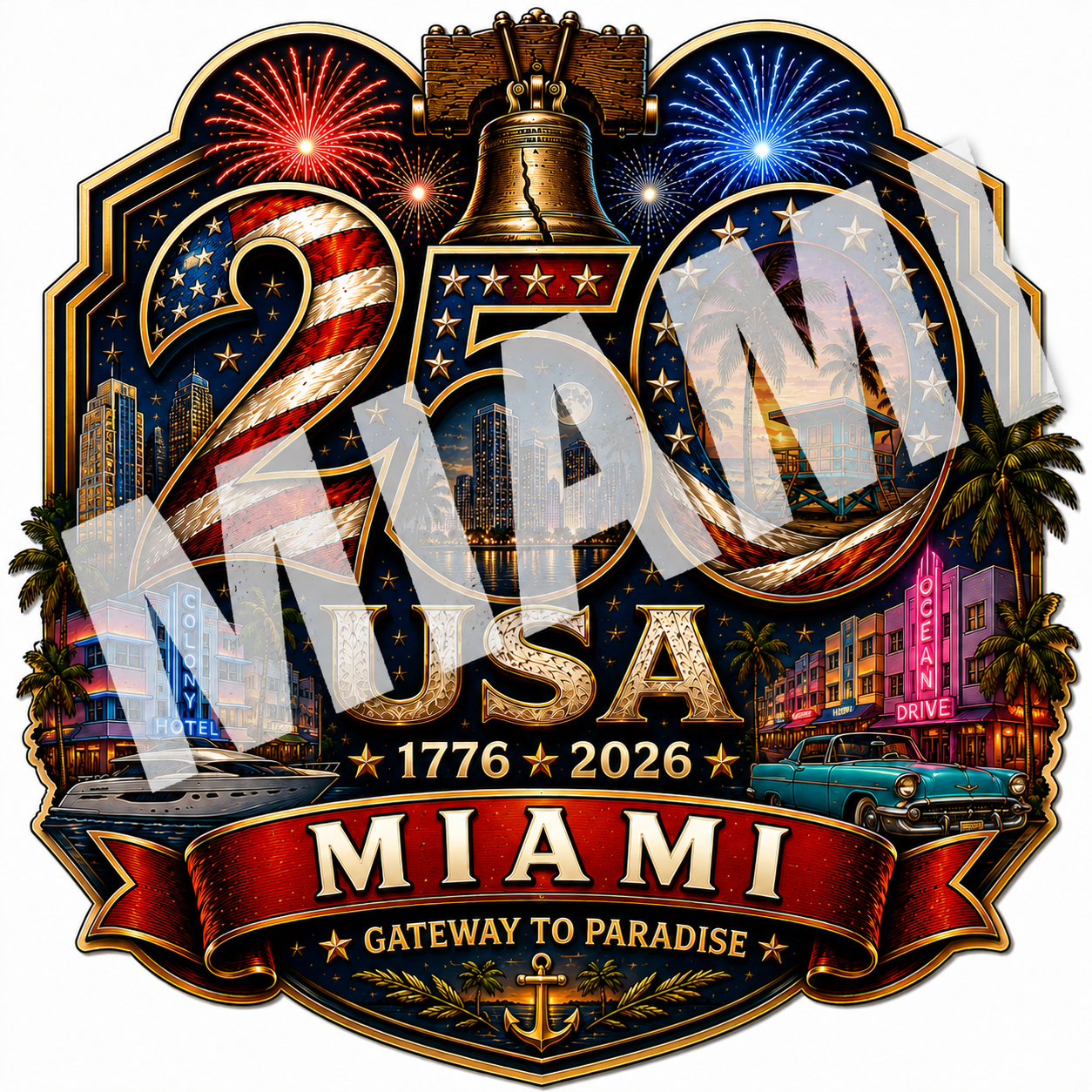 Miami, Florida Shirt | America's Gateway to the Tropics | USA 250 Collection™
