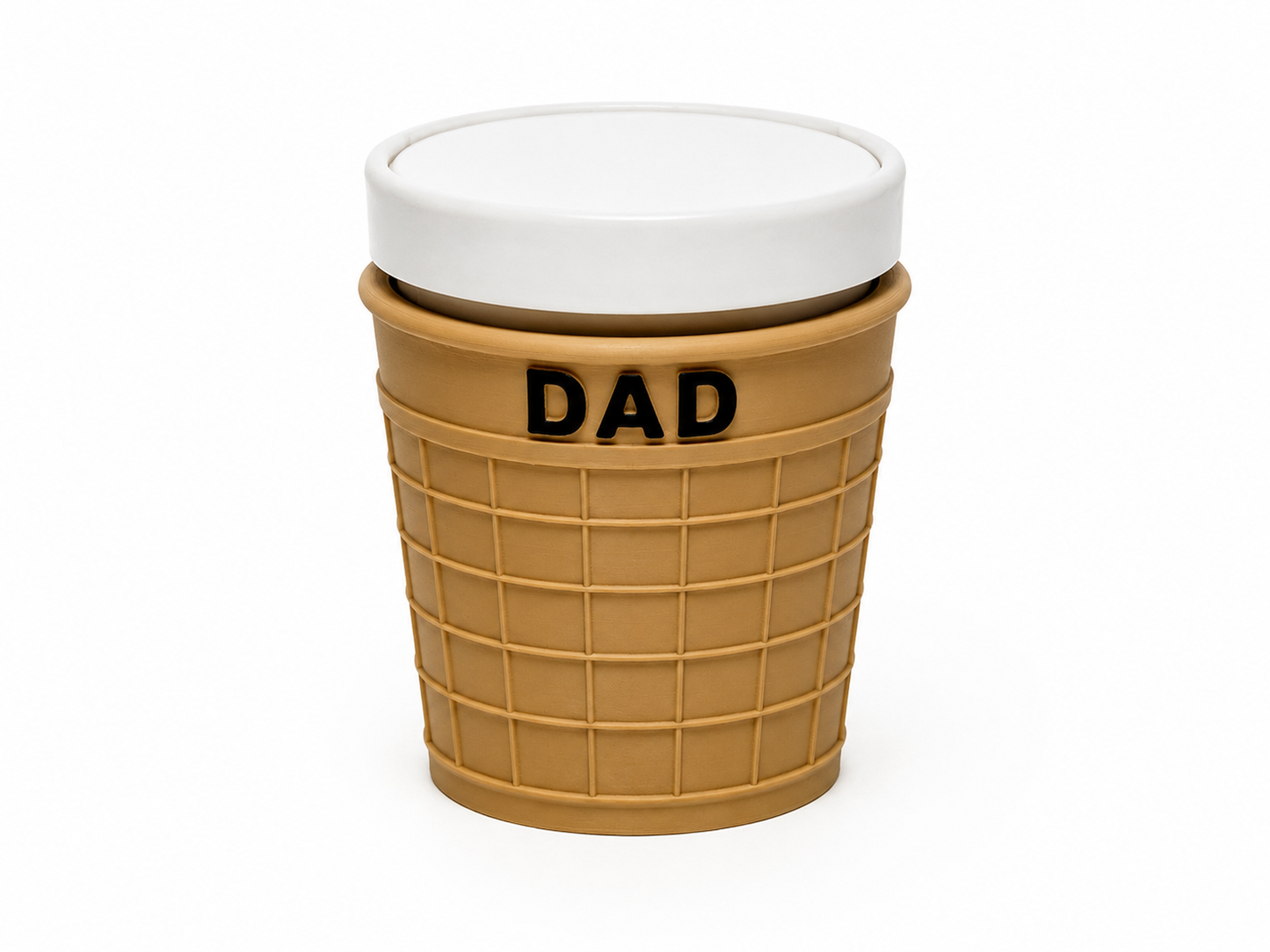 Personalized Ice Cream Pint Holder – Fun Gift for Dad