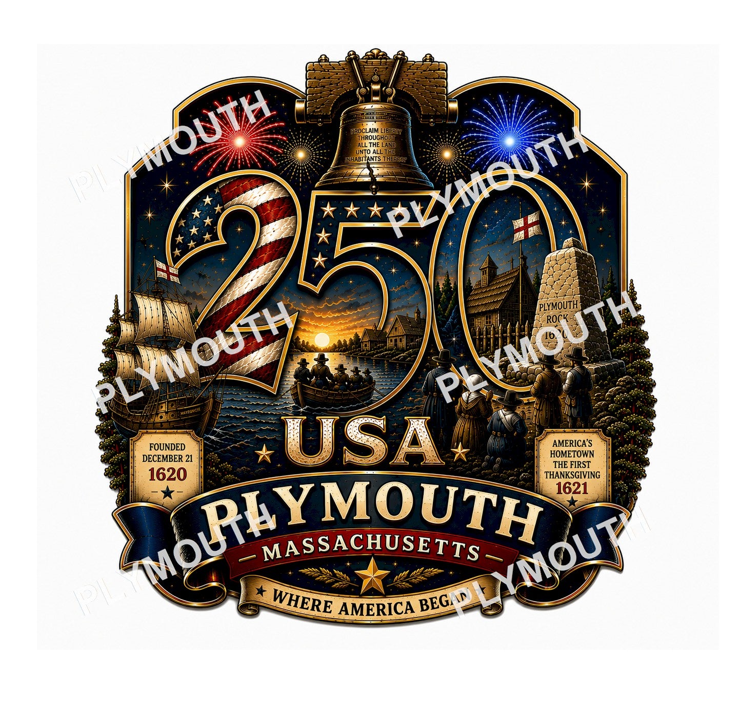 Plymouth, Massachusetts Shirt | Where America Began | USA 250 Collection™