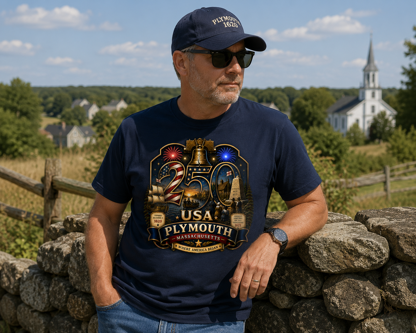 Plymouth, Massachusetts Shirt | Where America Began | USA 250 Collection™