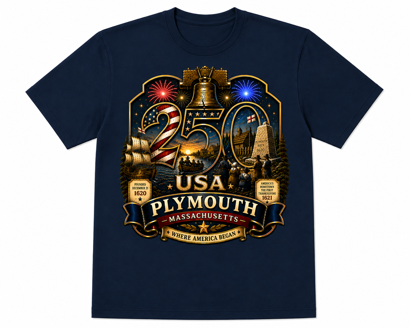Plymouth, Massachusetts Shirt | Where America Began | USA 250 Collection™