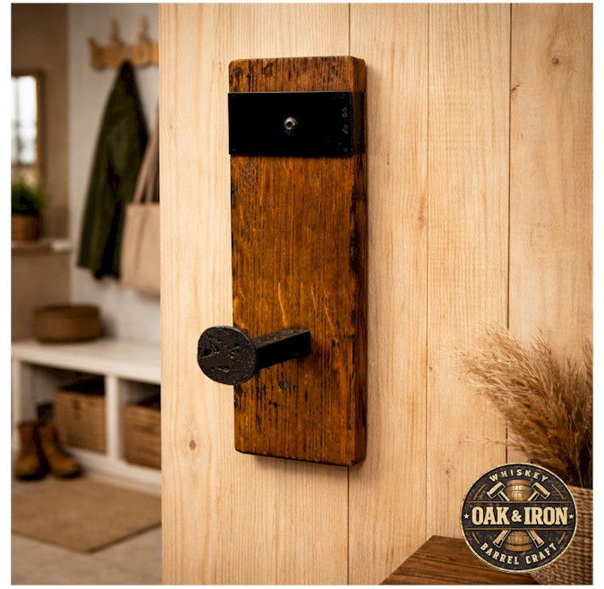 Railroad Spike Wall Hook – Rustic Coat & Hat Hook – Reclaimed Wood Entryway Hook