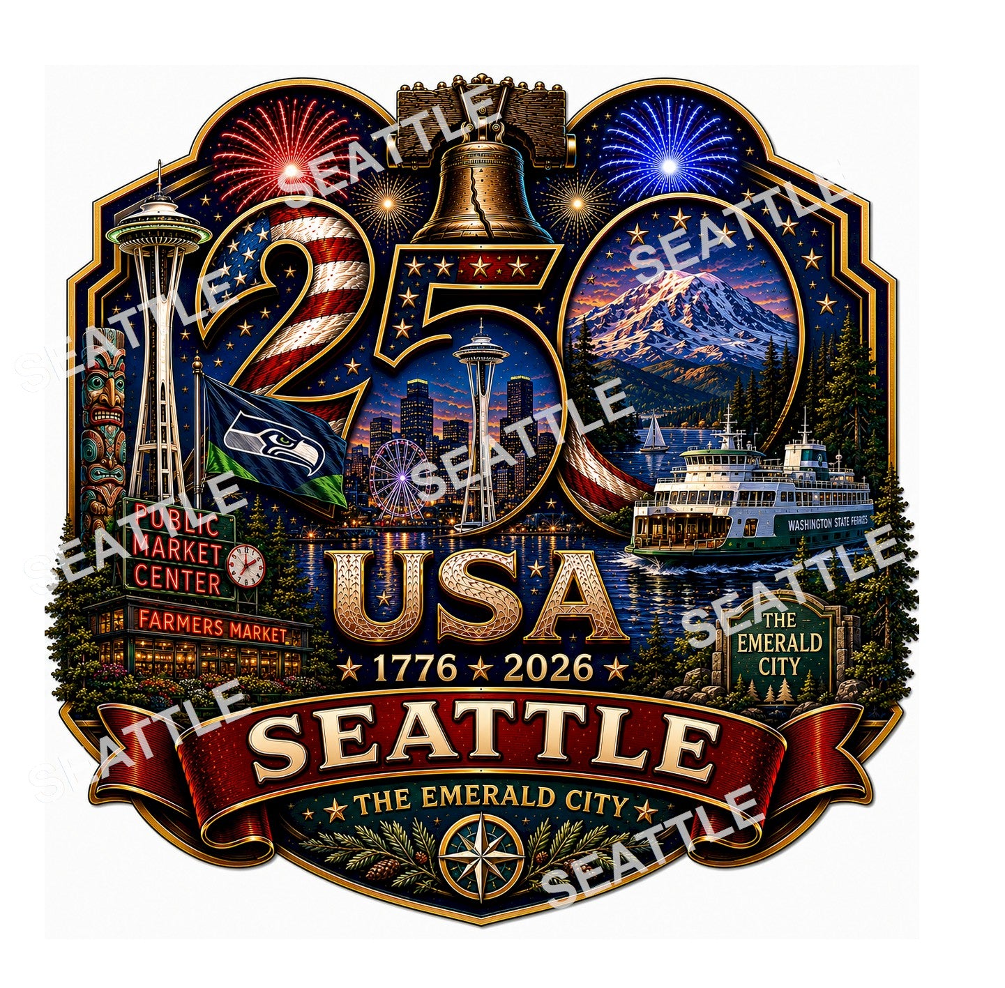 Seattle, Washington Shirt | Gateway to the Last Frontier | USA 250 Collection™