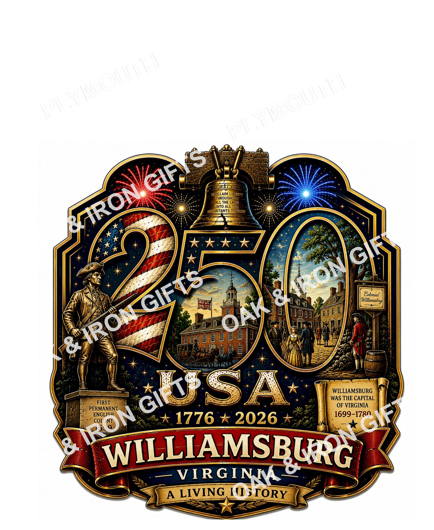 Williamsburg, Virginia Shirt | Colonial Capital of Virginia | USA 250 Collection™