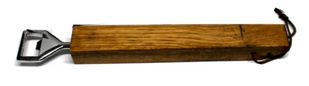 Oak & Iron Bar Starter Set – Whiskey Stave Bottle Holder, Deluxe Coaster & Bottle Opener Bundle