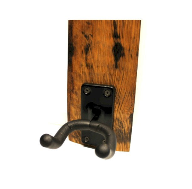 Oak Guitar Wall Mount – Rustic Whiskey Barrel Holder (Gift for Guitar Player)