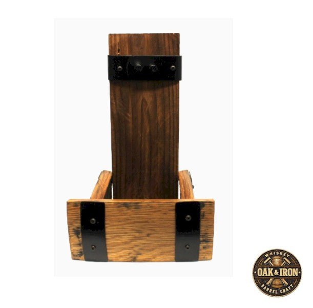 Whiskey Barrel Bottle Holder – Rustic Wood Liquor Display Stand for Bar, Man Cave or Gifts