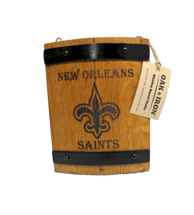 New Orleans Saints Whiskey Barrel Stave Wall Decor
