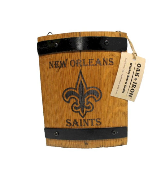 New Orleans Saints Whiskey Barrel Stave Wall Decor