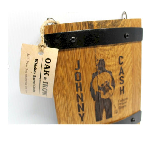 Johnny Cash Whiskey Barrel Stave Wall Sign – Folsom Prison Blues Rustic Wood Music Décor