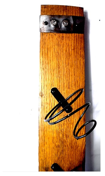 Oak Wine Rack Gift – Whiskey Barrel 3 Bottle Wall Mount (Rustic Gift for Him)