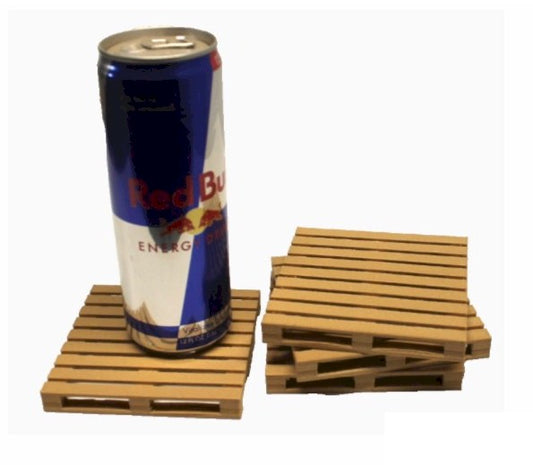 Mini Pallet Coaster Set – Rustic 3D Printed Pallet Drink Coasters (Set of 4)