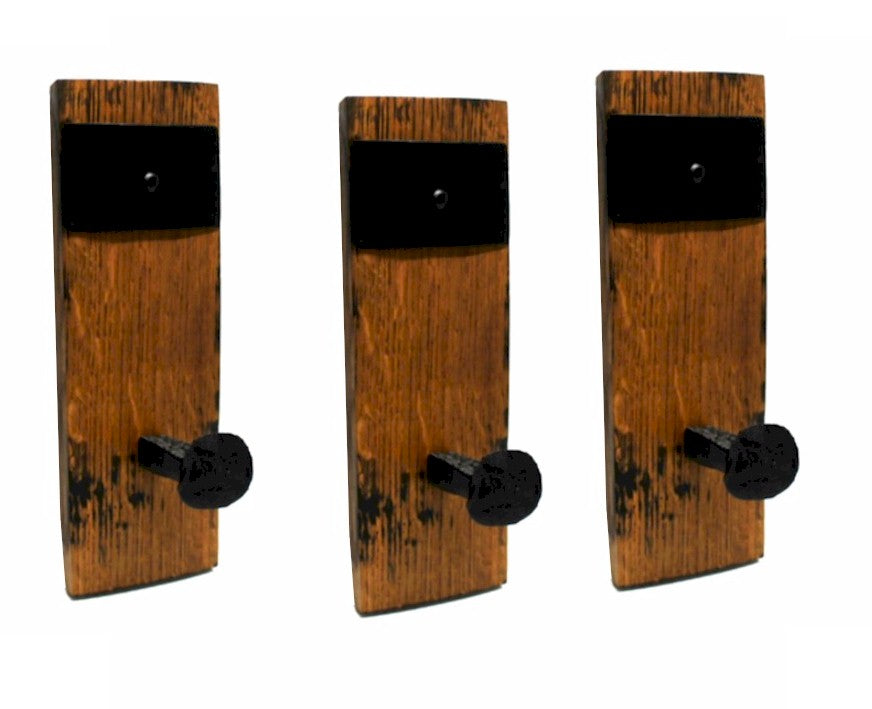 Whiskey Barrel Railroad Spike Wall Hooks – Rustic Gift for Cabin, Entryway or Man Cave
