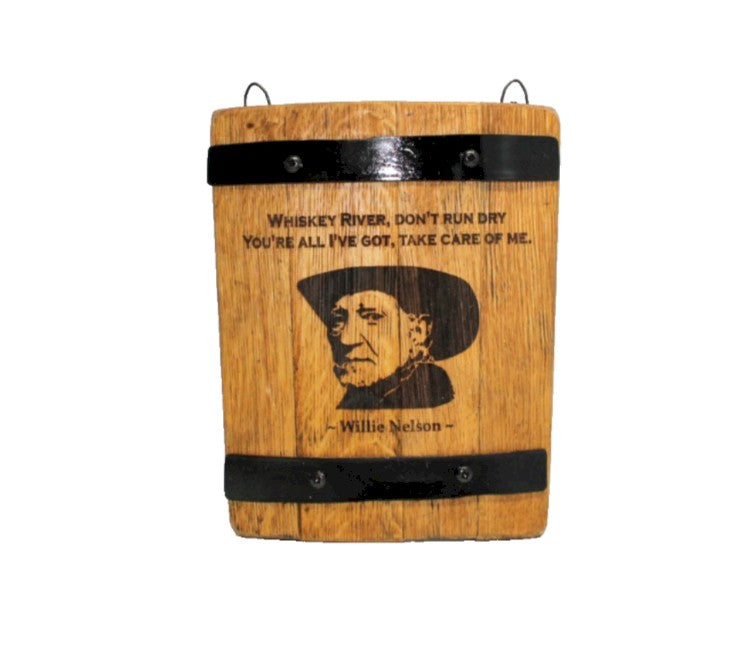 Whiskey River Inspired Barrel Stave Wall Sign – Rustic Country Music Bar Decor