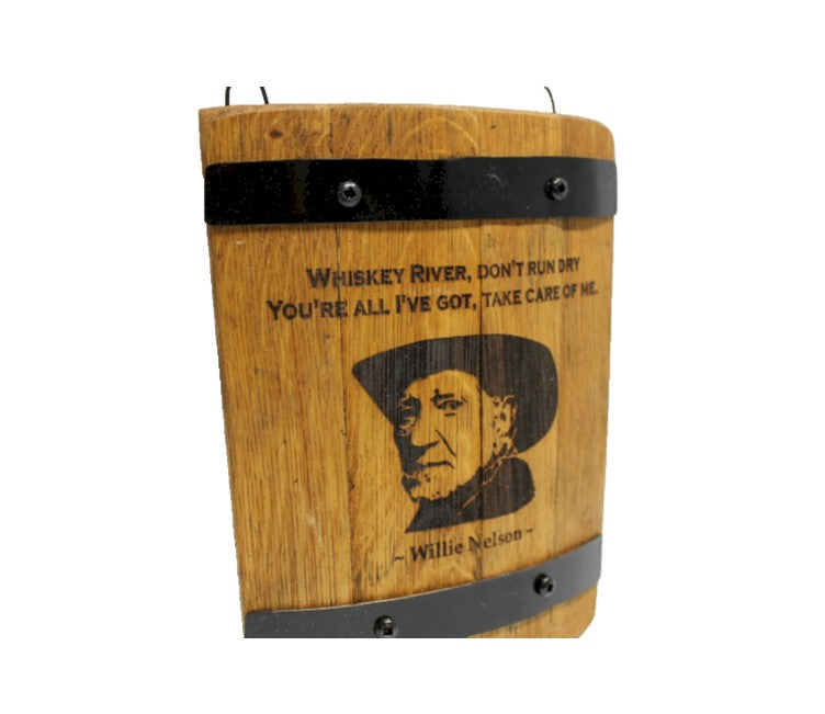 Whiskey River Inspired Barrel Stave Wall Sign – Rustic Country Music Bar Decor